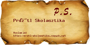 Prátl Skolasztika névjegykártya